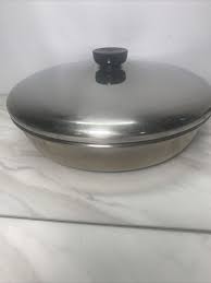 Revere Ware Vintage 10 inch Stainless Steel Frying Pan Clinton IL USA with Lid | eBay