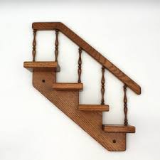 Cute Vintage Wooden Staircase Wall Shelf - Rustic, Small ...