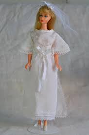 Vintage Barbie Clone Mod Bride Outfit, Flower Veil, Attached ...