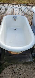 4.5 FT Vintage Cast Iron Pedestal Tub Antique Bathtub ...