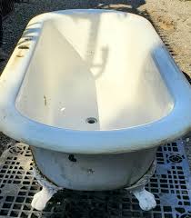 Rare 6 Foot Cast Iron Clawfoot Tub with Center Drain GS00312 ...