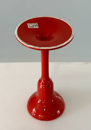 1970s Fitz and Floyd RED Taper Candle Holder, Ceramic Candle ...