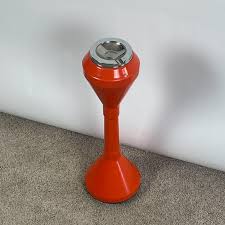 Italian Space Age Floor Standing Ashtray - Orange Retro Chic ...