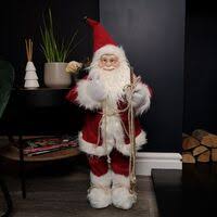 60cm Battery Operated Red Standing Light up Santa Claus with ...