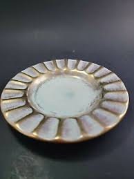 Ashtray Stangl Pottery Vintage Gold over Blue #3898-5 in ...