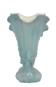 Vintage Red Wing Pottery Cornucopia Light Blue Vase #1098 | eBay