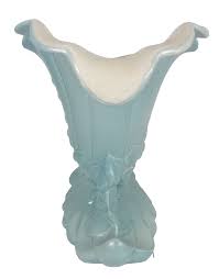 Vintage Red Wing Pottery Cornucopia Light Blue Vase #1098 | eBay UK