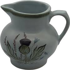 Vintage Buchan Scotland Stoneware Pitcher Thistle Pattern ...