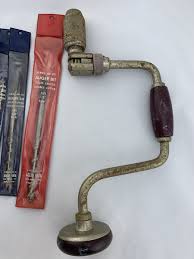 Stanley Hand Drill Brace 02-945 B - 10" w/set 0f 4 Auger ...