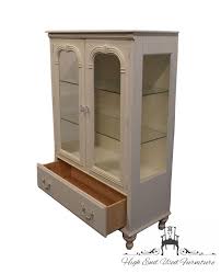 STANLEY FURNITURE Victorian Inspired Country Cottage Style 37" White Lighted Display Curio Cabinet 923-94-15 - High End Used Furniture