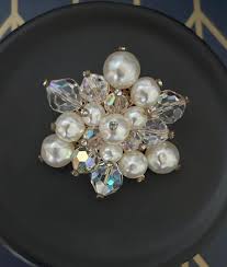 Vintage Pearl and Aurora Borealis Rhinestone Beaded ...