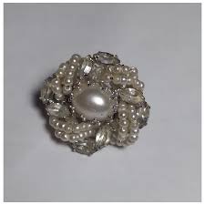 1950's Richelieu Clip Earrings Faux Mabe Pearls & Seed ...