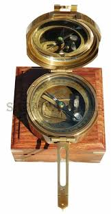 Antique Natural Sine Brass Brunton Compass Handmade Nautical ...