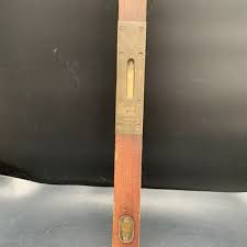 Antique Vintage Stanley New Britain USA No. 13 Wood & Brass 3 Bubble Level 30” | eBay