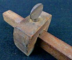 Primitive Woodworking Tool: Wood & Metal Mortise Marking Gauge | eBay