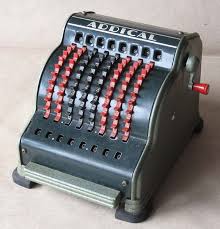 OLD VINTAGE FRENCH MECHANICAL CALCULATOR SLIDE ADDER TRONCET ...