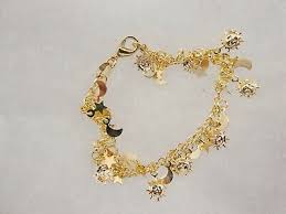 6 INCH 18K GOLD FILLED MULTI CHARM DANGLING BOY OR GIRL BABY CHARM BRACELET | eBay