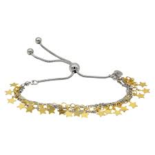 Two-Tone Confetti Stars Bolo Bracelet in Sterling – FRANCO STELLARI