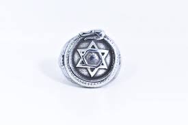 Vintage Gothic Silver Stainless Steel Star of David With ...