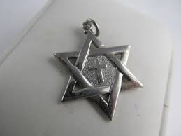 Theda Star Of David W/ Cross Sterling Silver Pendant 1