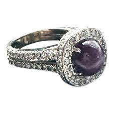 18 karat white gold star ruby halo diamond ring – Legacy Jewelry Appraisers & Buyers