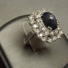 Art Deco Style Star Sapphire Cocktail Ring 6.25TCW 14K C1960