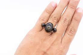 Paul Morelli 18Kt Yellow Gold Cocktail Ring with 26 Cts of Natural Obsidian For Sale at 1stDibs