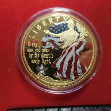 2018 Proof- Our National Anthem - 14k Plated Mini Gold Coin ...