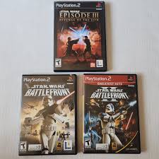 Lot of 3 Star Wars Sony PlayStation 2 PS2 Games: Battlefront ...