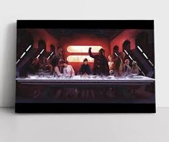 Star Wars Last Supper Canvas Painting Print Wall Art Luke ...