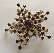 Buy 50s Purple Amethyste Color Rhinestones/goldtone Flower Brooche Online in India - Etsy