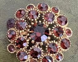 SOLD MAC Stunning Metal and Glass Brooch - Etsy Ireland