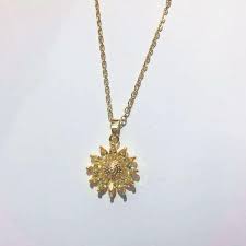 Sunflower Necklace Zircon SELECT COLOR | eBay