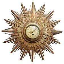 Art Deco Sunburst Clock - For Sale on 1stDibs