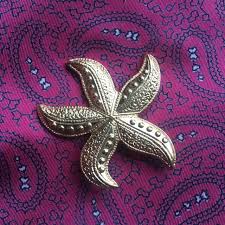 Vintage Gold Tone Starfish Brooch. - Etsy New Zealand