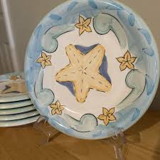 Set Of 6 Vintage Bella Ceramica Delray 8-7/8” Salad Plates ...