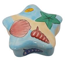 Studio Nova Sunbar Porcelain Starfish Shaped Trinket Box ...