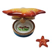 Rochard "Starfish with Small Starfish" Limoges Box ...