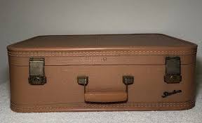 Vintage 50's Red Starline Suitcase Luggage Large Size 21x14 ...
