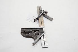 EXCELLENT STARRETT 9" 3 PCE MACHINIST COMBINATION SQUARE ...