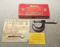 Starrett 1 Inch Micrometer No.436P in Original Box ~ TS | eBay