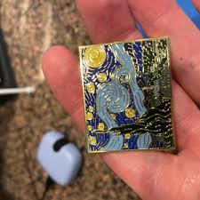 Starry Night Vincent Van Gogh Hard Enamel Pin - Etsy