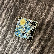 Starry Night Enamel Pin With Scarecrow Cemetery Brooch Lapel Badge Jewelry 2in | eBay