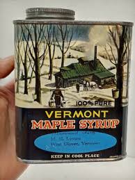 VTG VERMONT MAPLE SYRUP 1 QUART CAN TIN EMPTY 100% PURE with CAP | eBay