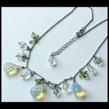 Iridescent Crystal Necklace. For Sale at Ruby Lane