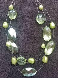 💥NWT Birch Hill Layered Statement Necklace • Green JEWELED ...