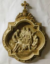 Set of new Chapel Size Stations of the cross in a Antique ...
