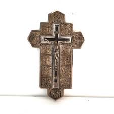 Italian Silver Platedof Crucifix With the Stations of the Cross, Way of Sorrows Crucifix, Vintage Italian Wall Crucifix - Etsy