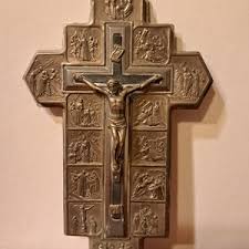 Antique Circa 1900 Wall Crucifix in Bronze Metal 14 Stations of the Cross Tools of Passion Jesus Corpus Height 18 Cm - Etsy