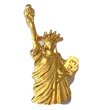 Vtg Statue of Liberty Lapel Pin NYC Tie Tack Gold Tone A261 ...